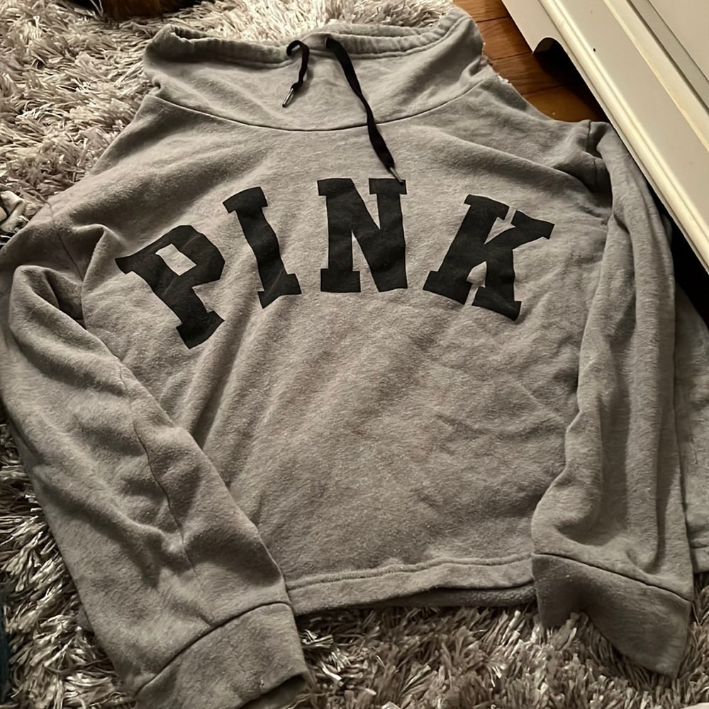 PINK gray pullover shirt